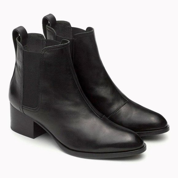 $500 RAG & BONE THE WALKER BOOT CHUNKY LAMBSKIN BLACK 38.5 (DC9.5) - Picture 1 of 8